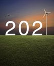 Happy new year 2021 ecological cover concept Royalty Free Stock Photo