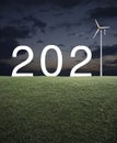 Happy new year 2021 ecological cover concept Royalty Free Stock Photo