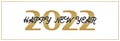 Happy new 2022 year Elegant gold text with white background.Design template Celebration typography poster, banner or greeting card Royalty Free Stock Photo