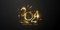 happy new year 2024 with elegant typography design template 2024 new year celebration ideas for greeting card banners and post