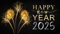 HAPPY NEW YEAR 2025 - Festive silvester New Year\'s Eve Sylvester Party background greeting card with text Royalty Free Stock Photo