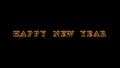 Happy New Year fire text effect black background