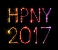 2017 Happy New Year firework sparklers Royalty Free Stock Photo