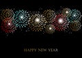 Happy new year 2014 fireworks background Royalty Free Stock Photo