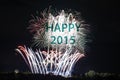 Happy New Year 2015 with fireworks Royalty Free Stock Photo