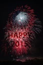 Happy New Year 2015 with fireworks Royalty Free Stock Photo