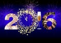 Happy New Year 2016 fireworks Royalty Free Stock Photo