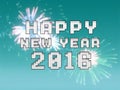 Happy new year fireworks 2016 holiday background design Royalty Free Stock Photo