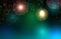 Happy New Year Fireworks Party Bright Night Sky Background Royalty Free Stock Photo