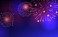 Happy New Year Fireworks Party Bright Night Sky Background Royalty Free Stock Photo