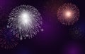 Happy New Year Fireworks Party Bright Night Sky Background Royalty Free Stock Photo