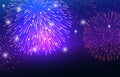 Happy New Year Fireworks Party Bright Night Sky Background Royalty Free Stock Photo