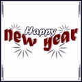 Happy New Year with fireworks Royalty Free Stock Photo