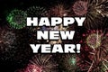 Happy New Year Fireworks Royalty Free Stock Photo