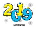 HAPPY NEW YEAR FLAT DESIGN VECTOR