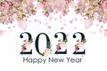 Happy New year floral greetings for 2022