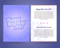 Happy New Year 2017 flyer vector template.