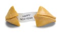 Happy New Year Fortune Cookie Royalty Free Stock Photo