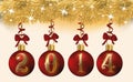 Happy New 2014 Year gift banner Royalty Free Stock Photo