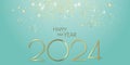 happy new year 2024 - Glitter gold stars background - party festive design