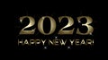 Happy new year 2023 gold design greetings card invitation Royalty Free Stock Photo