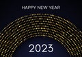 2023 Happy New Year of gold glitter pattern Royalty Free Stock Photo