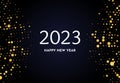 2023 Happy New Year of gold glitter pattern Royalty Free Stock Photo