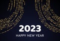 2023 Happy New Year of gold glitter pattern Royalty Free Stock Photo