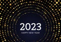 2023 Happy New Year of gold glitter pattern Royalty Free Stock Photo