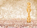 Happy new year 2018 year gold number 3d rendering at sparkli Royalty Free Stock Photo