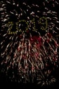 Happy New Year 2019 with gold sparklers. The numbers 2019 are integrated into the fireworks on black background Royalty Free Stock Photo