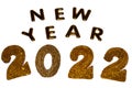 2022 Happy New Year. Golden namber. Christmas Royalty Free Stock Photo