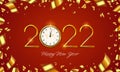 Happy New Year 2022 golden numbers Royalty Free Stock Photo