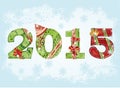 Happy New 2015 Year greeting background Royalty Free Stock Photo