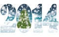 Happy New 2014 Year greeting banner Royalty Free Stock Photo