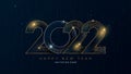 Happy New Year 2022 greeting card design template Royalty Free Stock Photo