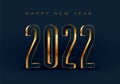 Happy New Year 2022 greeting card design template Royalty Free Stock Photo