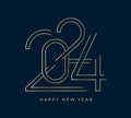 Happy New Year 2024 greeting card design template