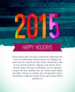 Happy new year 2015 greeting card design. Xmas Royalty Free Stock Photo