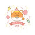 Happy New year greeting card