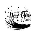 Happy new year 2019 greeting card. Royalty Free Stock Photo