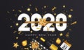 Happy New Year 2020 greeting card Royalty Free Stock Photo