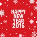 Happy New Year 2016 greeting card Royalty Free Stock Photo