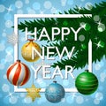 Happy New Year greeting card with typography