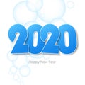 Happy new year 2020 greeting card. Royalty Free Stock Photo