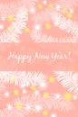 Happy New Year delicate elegant greeting card