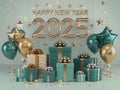 2025 Happy New Year 2025 Greeting, New Year 2025, Happy New Year 2025 Web Banner Video