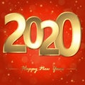 happy new year 2020 greetings background Royalty Free Stock Photo