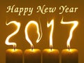 2017 Happy new year greetings card