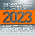 Happy new year greetings card from the world